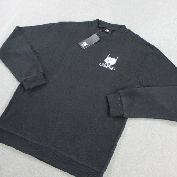 G59 Records Shirt Mens Medium Black Thermal Waffle Knit CrewLogo Suicideboys - Picture 2 of 10